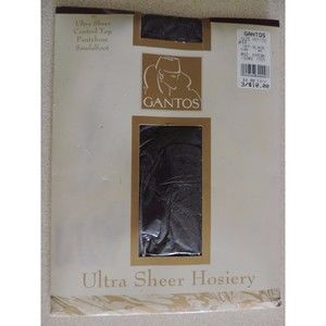 Gantos Ultra Sheer Hosiery Ultra Sheer Control Top Pantyhose Petite Off Black